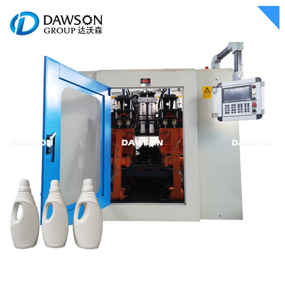 เครื่องทำขวดผงซักฟอก HDPE ขนาด 2 ลิตร เครื่องจักรพลาสติกอัตโนมัติ เครื่องเป่าขวดพลาสติก