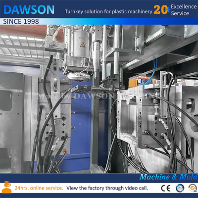 อัตโนมัติน้ํามันย่อย Jerrycan การทําเครื่องจักร extrusion เครื่องพัดลม 20l