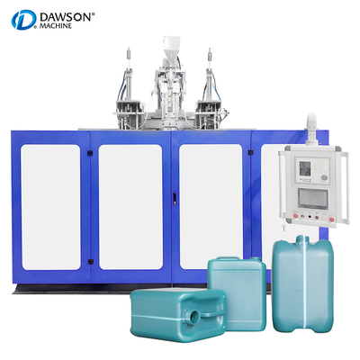 อัตโนมัติเต็ม หัวสอง Die พลาสติก 5L 10L HDPE Jerrycan Extrusion หม้อบด