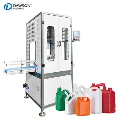 เครื่องพลาสติกอัตโนมัติ 5L 10L 20L Jerrycan กลองกล่องปากคอและเครื่องตัดกล่องกล่องปากเครื่องบด