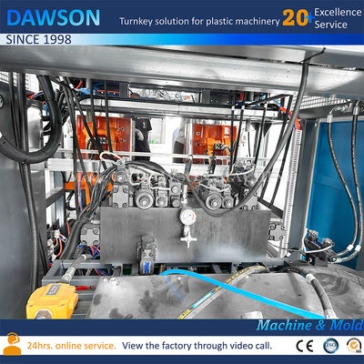 ราคาเครื่องเป่าขึ้นรูปขวดผงซักฟอก HDPE ความเร็วสูงแบบสองสถานี