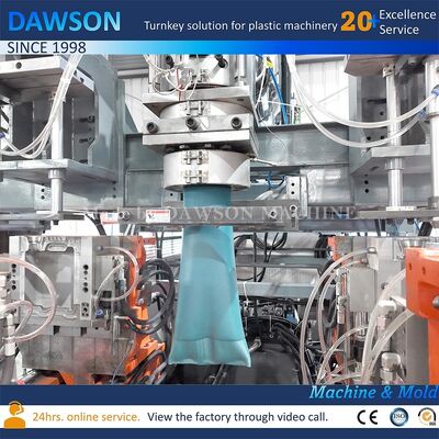 เครื่องเป่าขึ้นรูปด้วยการอัดรีดกำลังผลิต 130 กก. ต่อชั่วโมง สำหรับการผลิตพลาสติกความเร็วสูง HDPE แกลลอนน้ำมันขนาด 5 ลิตร