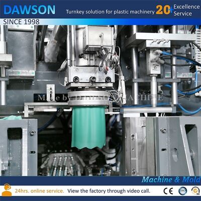 อะลูมิเนียมพร้อมวัสดุแม่พิมพ์ทองแดงเบริลเลียม เครื่องเป่าขวดพลาสติก 5L 8L 10L เครื่อง HDPE รอบเวลา 21.6 วินาที