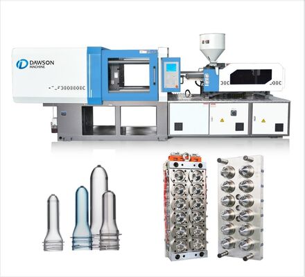 17000kg น้ําหนัก ความเร็วสูง servo ประเภท PET Preform เครื่องพิมพ์ฉีดด้วย 439g ต่ออัตราการฉีดในวินาที