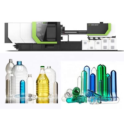 เครื่องพิมพ์ฉีด PET แบบ servo motor แบบ 630x600 mm Tie Bar Distance และ 64-72 Cavity การผลิตความเร็วสูง