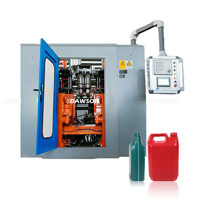 2L 4L HDPE สายการผลิตขวดน้ำมันหล่อลื่นพลาสติก Double Station 75mm Screw Extrusion BLow Moulding Machine